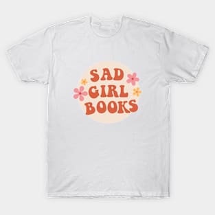 Sad girl books - pink T-Shirt